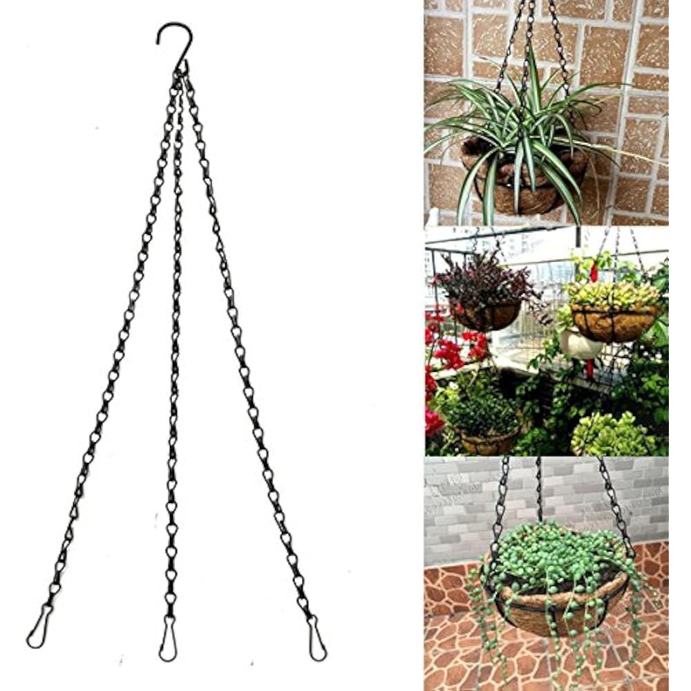 19.7 Inch Hanging Flower Basket Galvanized Replacement Chain Flowerpot