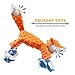 Petfactors Plush Dog Toy, Fox Pattern Stuffingless Dog Rope Toy with 2 Squeakers for Small Medium Dog Pets