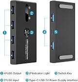 Oikabio USB 3.0 KVM Switch 2 Input 4 Output Docking Station Printer Sharing view 3