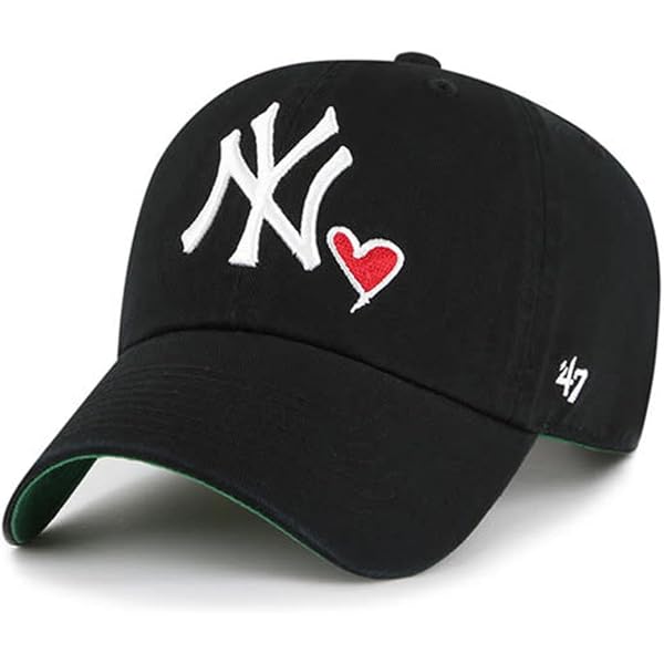 Amazon.com: 47 Brand MLB New York Yankees Black Green Unisex Heart