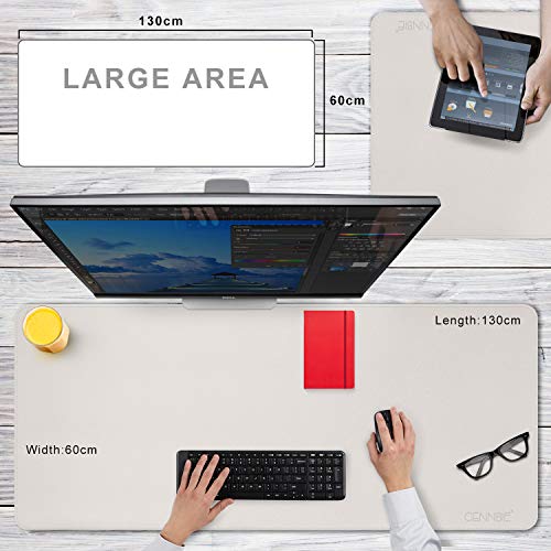 CENNBIE Leather Desk Mat 51.2''x23.6'' Extra Large Desk pad ,Desk