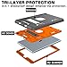 TOPSKY Case for New iPad 9.7 2018,iPad 6th/5th Generation Case,Three Layer Shockproof Defender Protective Case Cover for Apple iPad 9.7 2017/2018 A1893 A1954 A1822 A1823,Grey Orange