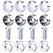 eBoot Stainless Steel License Plate Frame Bolt Screws Fasteners with Zinc Safety Screw Caps