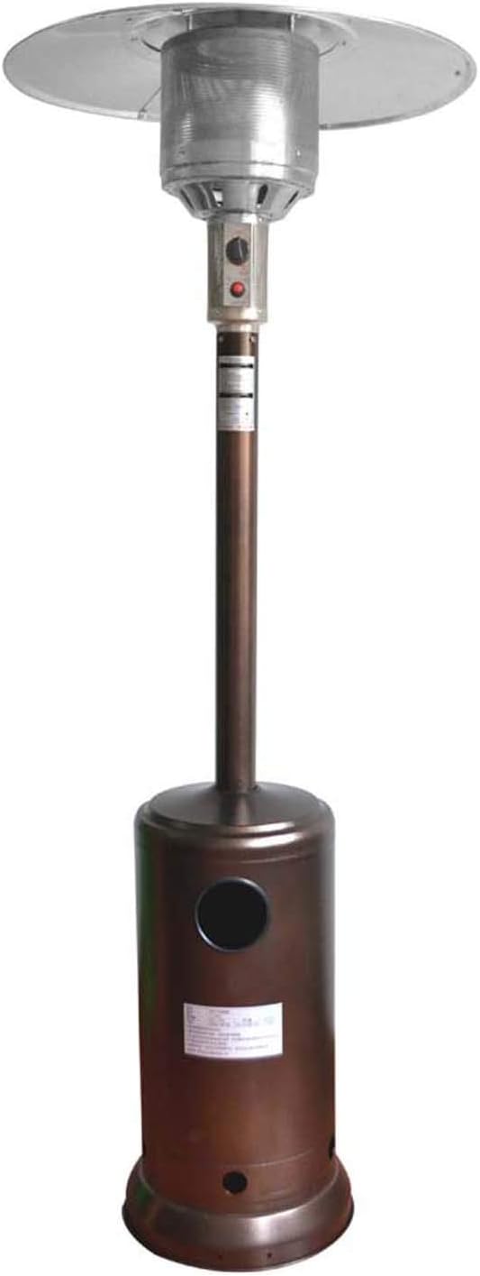 Stainless Steel Patio Heater with Wheels and Table Large, 88 Inch Outdoor Propane Standing Heater