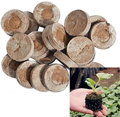 50 Count 25mm Pellets Seeds Starting Plugs Indoor Seed Starter- Start Planting Indoors for Transplanting to Garden or Planter Pot