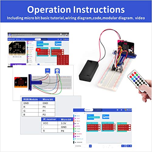 OSOYOO Starter Learning Kit for BBC Micro bit Programming The MicroPython for Beginners and Kids Suitable for STEM Education - Thumbnail 3