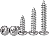 FandWay 304 Stainless Steel M5 Self Tapping Screws 100Pcs Wood Pan Head Phillips view 7