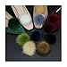 ZAKIA Women' Fluffy Mink Fur Pom Removable Shoe Clips Clutch Wedding Decoration Pack of 2