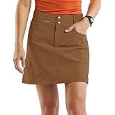 Fisoew Womens Mid Rise Running Tennis Skorts Casual Athletic Golf Hiking Relaxed Fit Skirts with Shorts Pockets