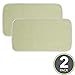 mDesign Absorbent Kitchen Countertop Dish Drying Mat - Pack of 2, Mini, Sage/Ivory