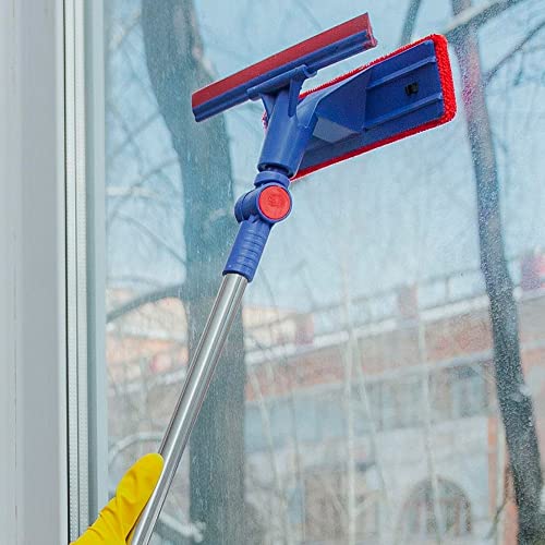 Rodo Limpa Vidro Box Janela Azulejo Carro Cabo Extensível Multiuso 2 em 1 | Rodinho, Esfregão, Mop, Retratil