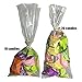Cellophane Bags 200 PCS Clear Flat Cello Treat Bags Party Favor Bag for Gift Bakery Cookies Candies with 200 Twist Ties (4x9Inch)