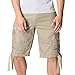 Greatrees Men's Cotton Fit Button Belted Pleat Front Cargo Shorts