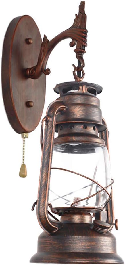 Retro Laterne Wandleuchte Mit Zugschalter, Innen Vintage Industrie