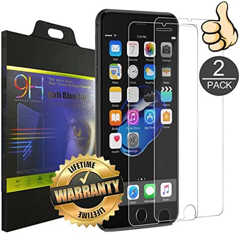 iPhone 6 6S Plus Screen Protector [2 Pack] by VOKOLY, [9H Hardness] [Crystal Clear] [Buble Free] [3D Touch Compatible] Tempered Glass Screen Protector for Apple iPhone 6/6S Plus (iPhone 6/6SPlus)