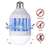 NONPEST Bug Zapper, 2 in 1 Mosquito Lamp, Electronic Fly Killer,Built in Insect Trap, Fits in 110V E26/E27 Light Bulb Socket Suit for Indoor Outdoor Porch Patio Backyard