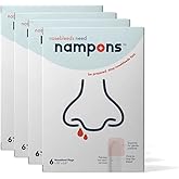 Nampons Nosebleed Stoppers - 24 Nose Bleed Plugs with Clotting Agent to Stop Nosebleeds Fast. Perfect First Aid Item Trusted by Doctors and Hospitals. Safe and Effective for Teens, Adults, Seniors