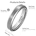 HSG Men Women Tungsten Carbide Ring Wedding Engagement Band 4mm Comfort Fit Beveled Edge Brushed