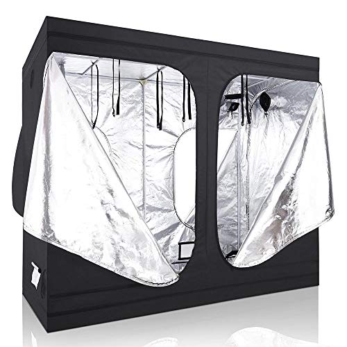 LAGarden 96″x48″x78″ Indoor Grow Tent Non Toxic Reflective Mylar Plant Hydroponics Propagation Flower Growing Room