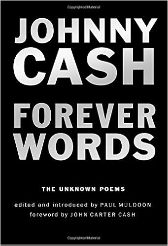 johnny cash, poèmes, livre, Forever Words: The Unknown Poems