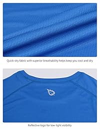 Baleaf - Camiseta de manga corta para correr y fitness de secado rápido para hombre, Azul, M
