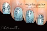Fishnet Fine Floral Lace Nail Wraps Art Water Transfer Decal So Beautiful 20pcs by NailciousTen - ST8113