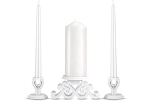 Rozrety Unity Candle Holder - Unity Candles Stand for Wedding Ceremony Set - Pillar Taper Candle Holders for Weddings Centerpiece Decoration,Bridal Shower(Candles not Include)