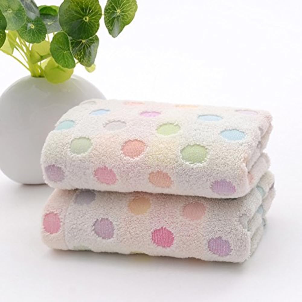 Pidada 100 Cotton Hand Towels Polka Dot Pattern Super Soft Highly