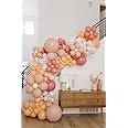 DUBEDAT Balloon Garland Arch Kit - with Double-suffered White Skin Balloons Vintage Apricot Balloons and cream yellow Balloons for Wedding Birthday Party Baby Shower Party Background Decoration