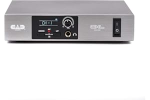 CAD Audio GXLIEM Frequency Agile Wireless In Ear Monitor System includes MEB1 Earbuds, Rack Mount Ears and Antenna Relocation Kit, Silver