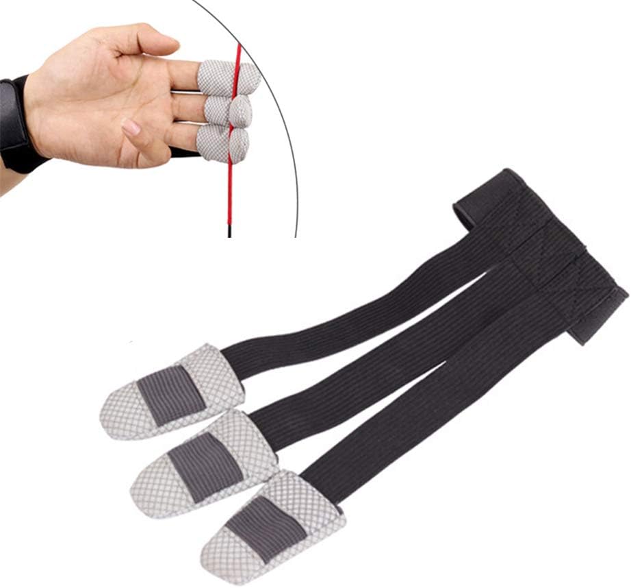 Newmere Archery 3 Finger Guard Shooting Gloves Adjustable Arrow Bow Hunting Shooting Recurve Bow Finger Protector