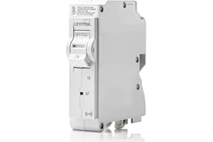 Leviton 1-Pole Plug-on Smart AFCI Branch Circuit Breaker, 15 Amp, 120 VAC, LB115-AS, White
