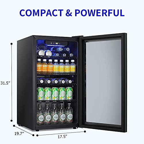 Antarctic Star Beverage Refrigerator Cooler 120 Can Mini Fridge Glass