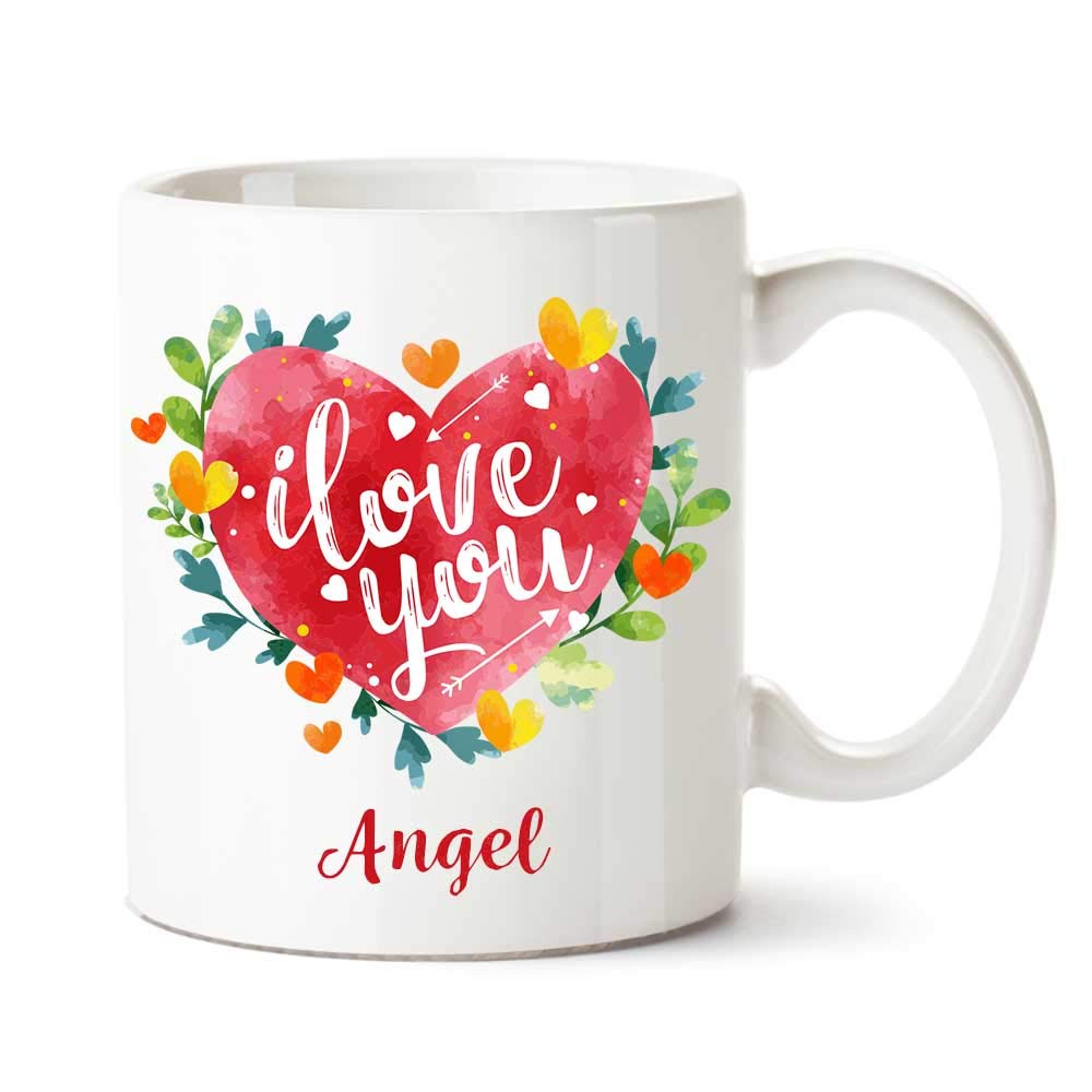 Buy Angel I Love You Ceramic Coffee Name Mug Online At Low Prices In India Amazon In