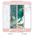 F-color Rose Gold Apple iPhone 7 Screen Protector Tempered Glass with Rose Gold Alloy Metal Frame, Full iPhone 8 7 Screen Cover HD Clear 3D Round Edge, 4.7 Inch Rose Gold