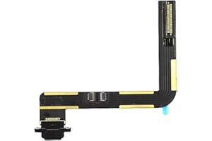 DEDYEL Dock Connector Compatible with iPad Air 2013 A1474 A1475 | iPad 5 5th Gen 9.7 inch 2017 A1822 A1823 A1822 A1823 | iPad 6 6th Gen 9.7 inch 2018 A1893 A1954 Charging Port Assembly Flex Cable (Black)