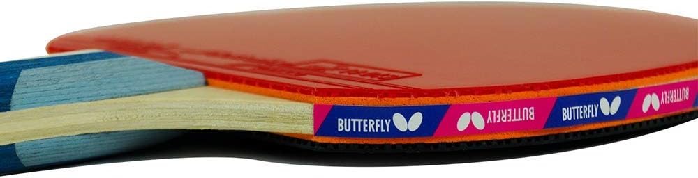 Butterfly Harimoto Tomokazu 1800 Kids Shakehand Table Tennis Racket | Japan Series | Good Speed and Spin with Superb Control | Recommended for Beginning Level Players, red/Black : Sports & Outdoors