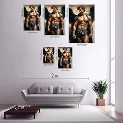 HMLZSJ Nude Muscle Male Torso Portrait Art Gay