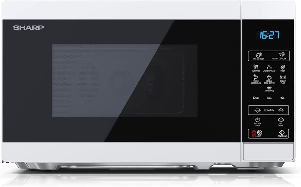 Sharp YC-MS02U-W 20L 800W Microwave with 11 Power Levels ECO Mode