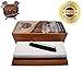 Brown Chef’s 2-sided (1000/3000) Grit Sharpening Whetstone with Non-Slip Bamboo Base and Angle Guide; for knives