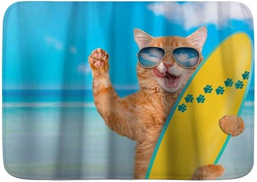 AoLismini Badematte Badezimmerteppiche, Bunte r Sonnenbrille Summer