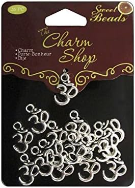 Sweet Beads Charm Shop Mtl Om Symbol Silver 26pc