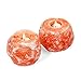 Natural Himalayan Salt Lamp. Hand Carved with Elegant Wood Base (Candle Holder)