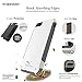 iPhone 7 Case, (White Gray) Dual-Layer Inspire SaharaCase Protective Kit Bundle with [ZeroDamage Tempered Glass Screen Protector] Slim Fit [ Shockproof Bumper] Rugged Protection