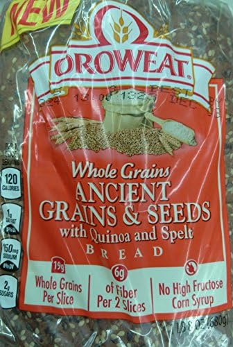 Oroweat Sliced Bread 16oz - 24oz Loaf (Pack of 2) Choose Flavor Below (Whole Grains - Ancient Grains & Seeds - 24oz)