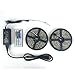 LEDNICEKER 2 Reels 12V 32.8ft Waterproof Flexible RGB 5050 LED Strip Light Kit, Multi-colored, SMD5050 300 LEDs, LED Strip Kit & MINI 44-key IR Controller + 12V 5A Power Supply, Adhesive Light Strips