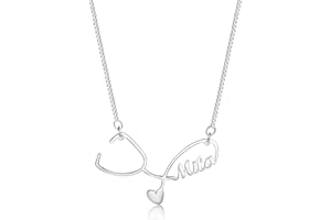 Stethoscope Necklace - Personalized Stethoscope Pendant With Name - Nurse Necklace - Doctor Necklace - Nurse & Doctor Graduat