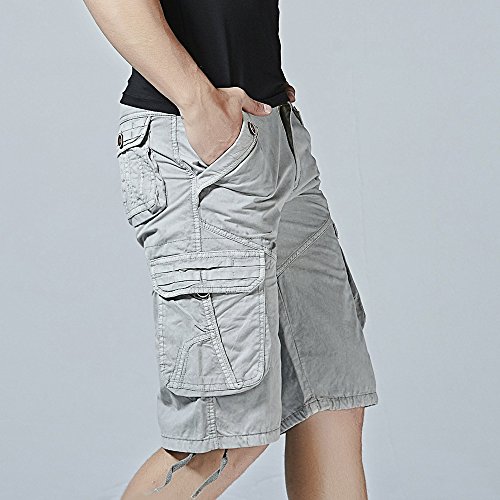 Shorts for Men, F_Gotal Men’s Casual Outdoor Big and Tall Cargo Sports Pants Training Jogger Shorts Sweatpants Gray