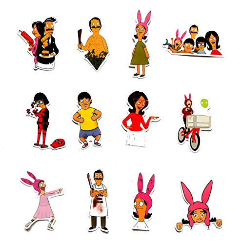 5 Burgers+Stickers+No+Duplicate+Waterproof+Skateboard