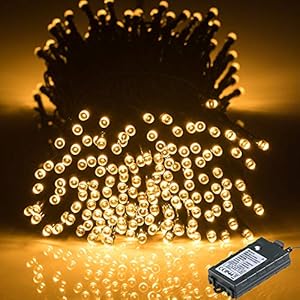 GlobaLink LED-kerstverlichting batterij 40M 300Leds buiten en binnen – 8 standen timer en geheugenfunctie Waterdicht…